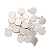 Flat Round Iron Charms IFIN-WH0063-09P-1
