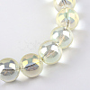 Electroplate Glass Beads Strands EGLA-Q062-8mm-A02-2