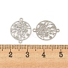 Rack Plating Brass Hollow Out Flower Connector Charms KKC-D001-21P-3