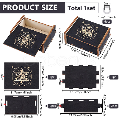 1 Bag MDF Tarot Storage Boxes CON-FG0001-27-1