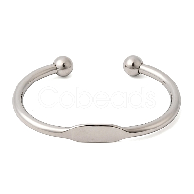 304 Stainless Steel Cuff Bangles BJEW-D408-31P-1