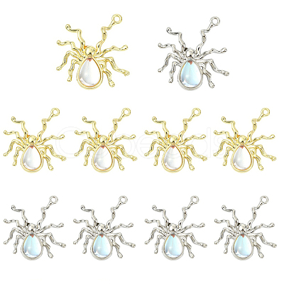10Pcs 2 Colors Halloween Rack Plating Alloy Pendants FIND-YW0012-28-1