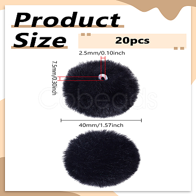20Pcs Faux Rabbit Fur Soft Pompom Ball DIY-LP0006-31C-1