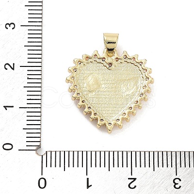 Rack Plating Brass Micro Pave Cubic Zirconia Pendants KK-Z064-05G-1