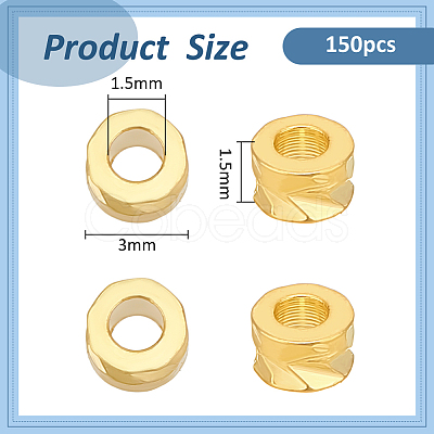 150Pcs Brass Bead KK-BC0013-53A-1