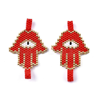 Handmade Seed Beads Links Connectors SEED-I012-07A-1