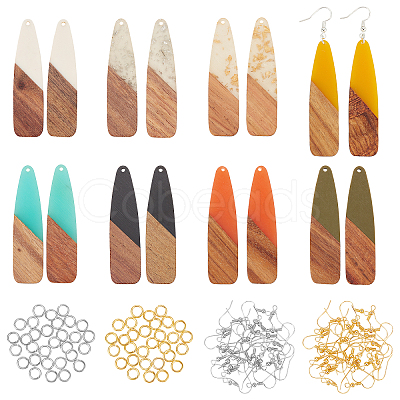 DIY Wooden Dangle Earring Making Kits DIY-OC0006-39-1