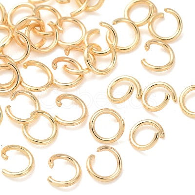 Brass Open Jump Rings KK-G604-08G-09-1