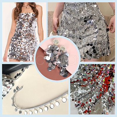 80G Plastic Paillette Pendants FIND-SC0023-18C-1