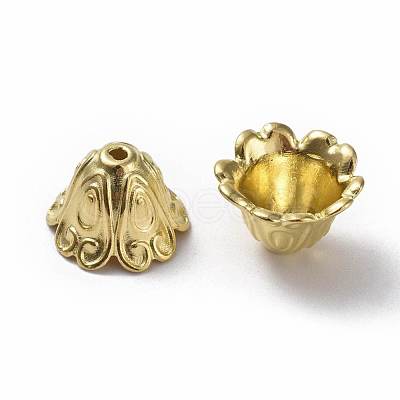 Tibetan Style Alloy Bead Caps TIBEB-EA9700YKG-G-LF-1