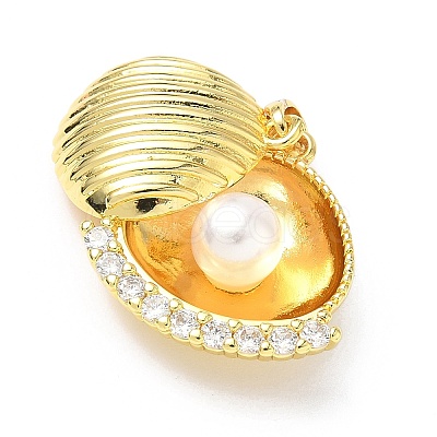 Brass Micro Pave Cubic Zirconia Pendants KK-L253-02G-1