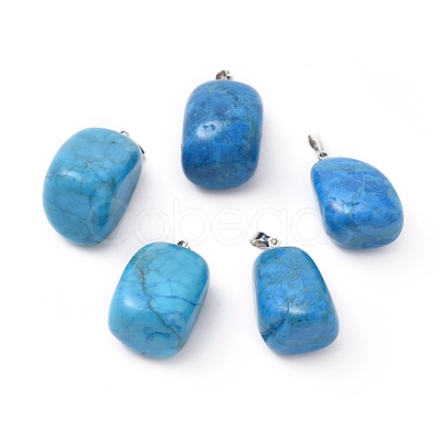 Natural Howlite Pendants G-k302-B14-1