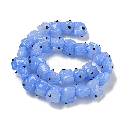 Handmade Transparent Glass Beads GLAA-N0028-01E-1