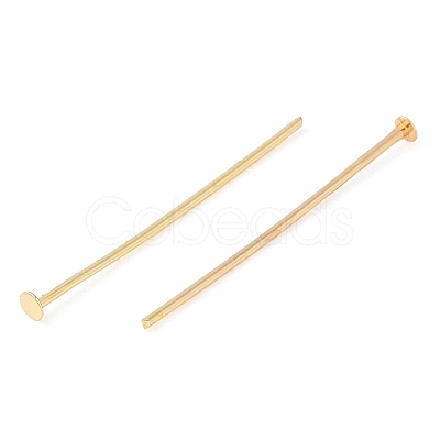 Brass Flat Head Pins KK-N254-47C-G-1