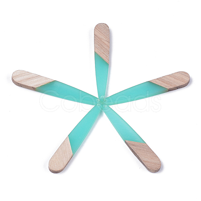Resin & Walnut Wood Pendants RESI-S358-40D-1