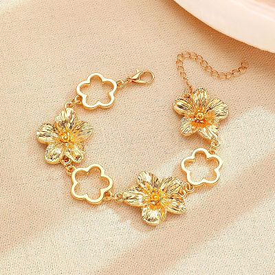 Alloy Link Chain Bracelets for Women WG5D022-04-1