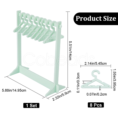 1 Set Coat Hanger Shaped Acrylic Earring Display Stands EDIS-CP0001-15B-1