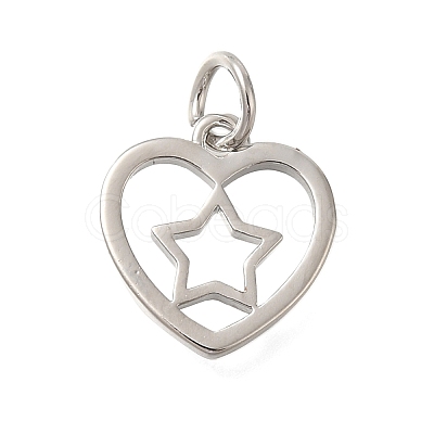 Heart Rack Plating Brass Charms LS-KK-I716-21B-P-1