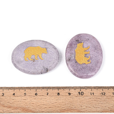 Natural Lepidolite Cabochons G-T143-28I-1