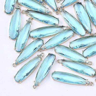 Transparent Glass Pendants X-GLAA-T007-15C-1