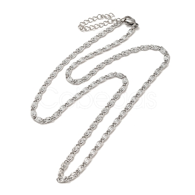 304 Stainless Steel Lumachina Chain Necklaces NJEW-C060-01A-P-1