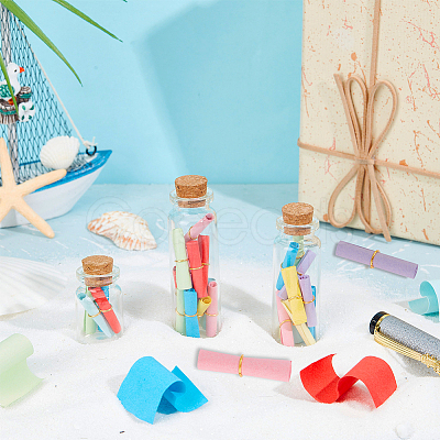 400Pcs 8 Colors Mini Wishing Bottle Paper AJEW-OC0005-10-1