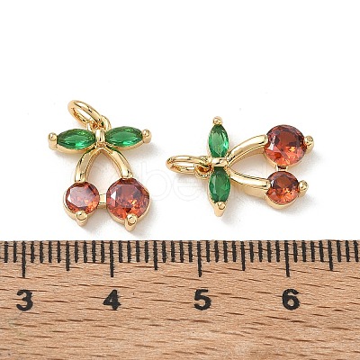 SHEGRACE Brass Colorful Cubic Zirconia Charms XGRQ4G282-670G-1