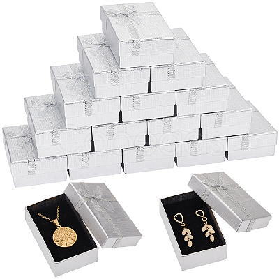 20Pcs Rectangle Paper Storage Gift Boxes with Bowknot CON-SC0001-17B-1