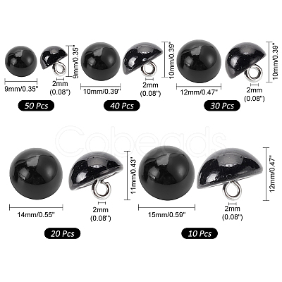 150Pcs 5 Style Resin Imitation Pearl Shank Buttons DIY-PH0017-79-1