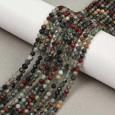 Natural African Bloodstone Beads Strands G-S388-A02-4mm-1