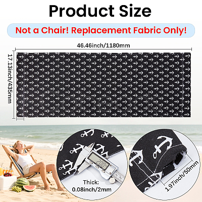 1Pc Anchor Pattern Chair Polycotton Cloth AJEW-GF0015-38H-1