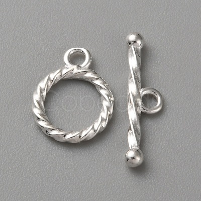 925 Sterling Silver Toggle Clasps STER-WH0002-05S-01-1