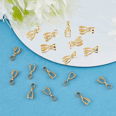 120Pcs Brass Ice Pick Pinch Bails FIND-SC0003-01G-1