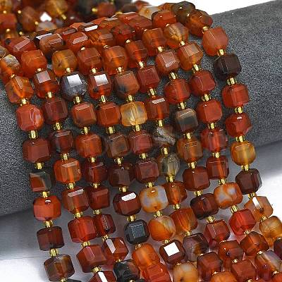 Natural Carnelian(Dyed & Heated) Beads Strands G-K389-A07-01-1