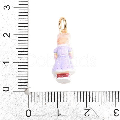 304 Stainless Steel Enamel Pendants STAS-F358-01G-03-1