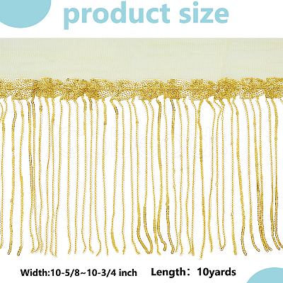 Polyester Tassel Lace Ribbon OCOR-WH0070-175E-1