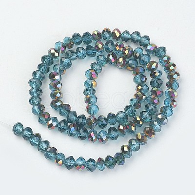 Electroplate Transparent Glass Beads Strands EGLA-A034-T2mm-R09-1
