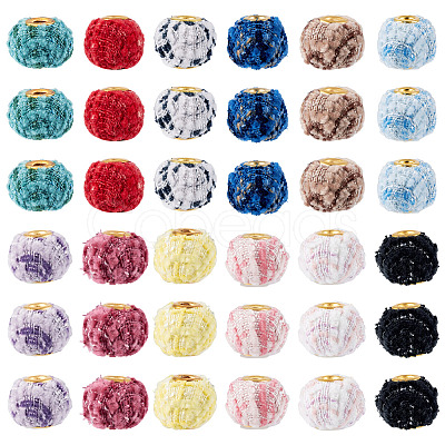 100Pcs Cloth Alloy European Beads FIND-TA0006-74-1