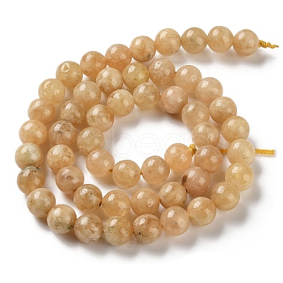Natural Yellow Garnet Beads Strands G-Z129-C01-8mm-01-1