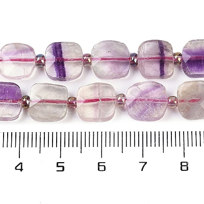 Natural Colorful Fluorite Beads Strands G-G182-H01-02-1