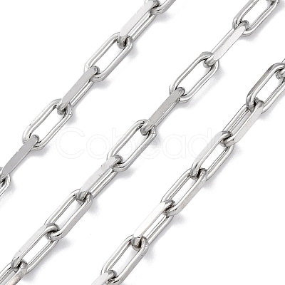 304 Stainless Steel Paperclip Chains CHS-M009-06P-03-1