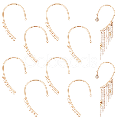 8Pcs Brass Ear Cuff Findings KK-UN0001-54-1