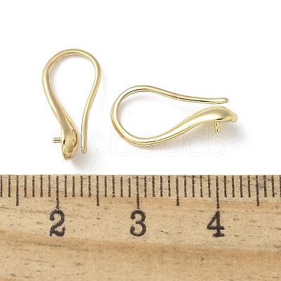 Brass Earring Hooks KK-A236-16G-1