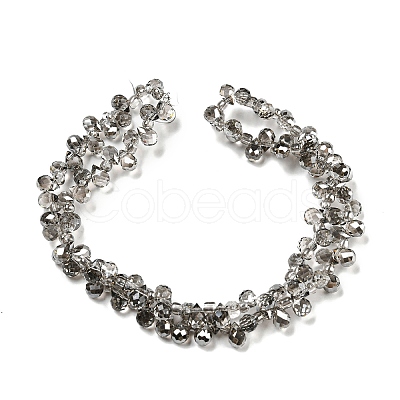 Electroplate Transparent Glass Beads Strands EGLA-P052-01A-PL02-1