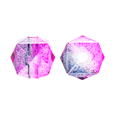 Two Tone Transparent Spray Painted Acrylic Beads X-ACRP-T005-26-M-1