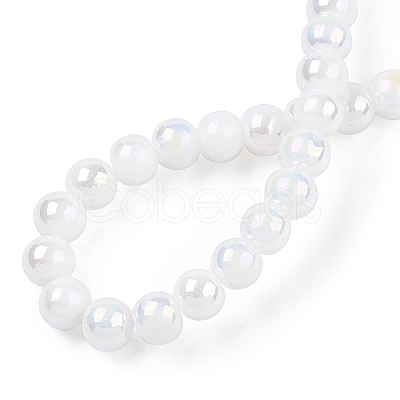 Electroplate Opaque Glass Beads Strands GLAA-T032-P4mm-AB02-1