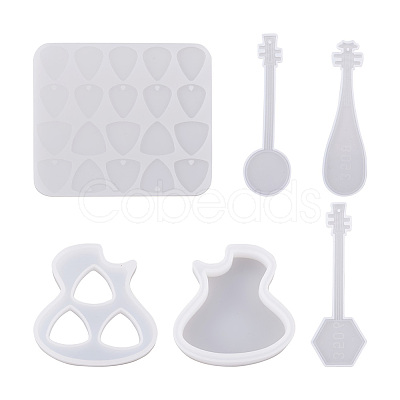 Fashewelry Guitar Pick Storage Box Silicone Molds DIY-FW0001-06-1