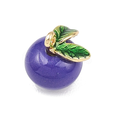 Fruit Alloy Enamel Charms ENAM-P264-02B-G-1