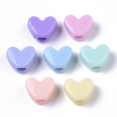 Opaque Acrylic European Beads SACR-N009-11-1