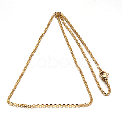 304 Stainless Steel Cable Chain Necklace STAS-L164A-01G-1